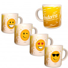 TAZAS EMOJI PACK 4 UNI